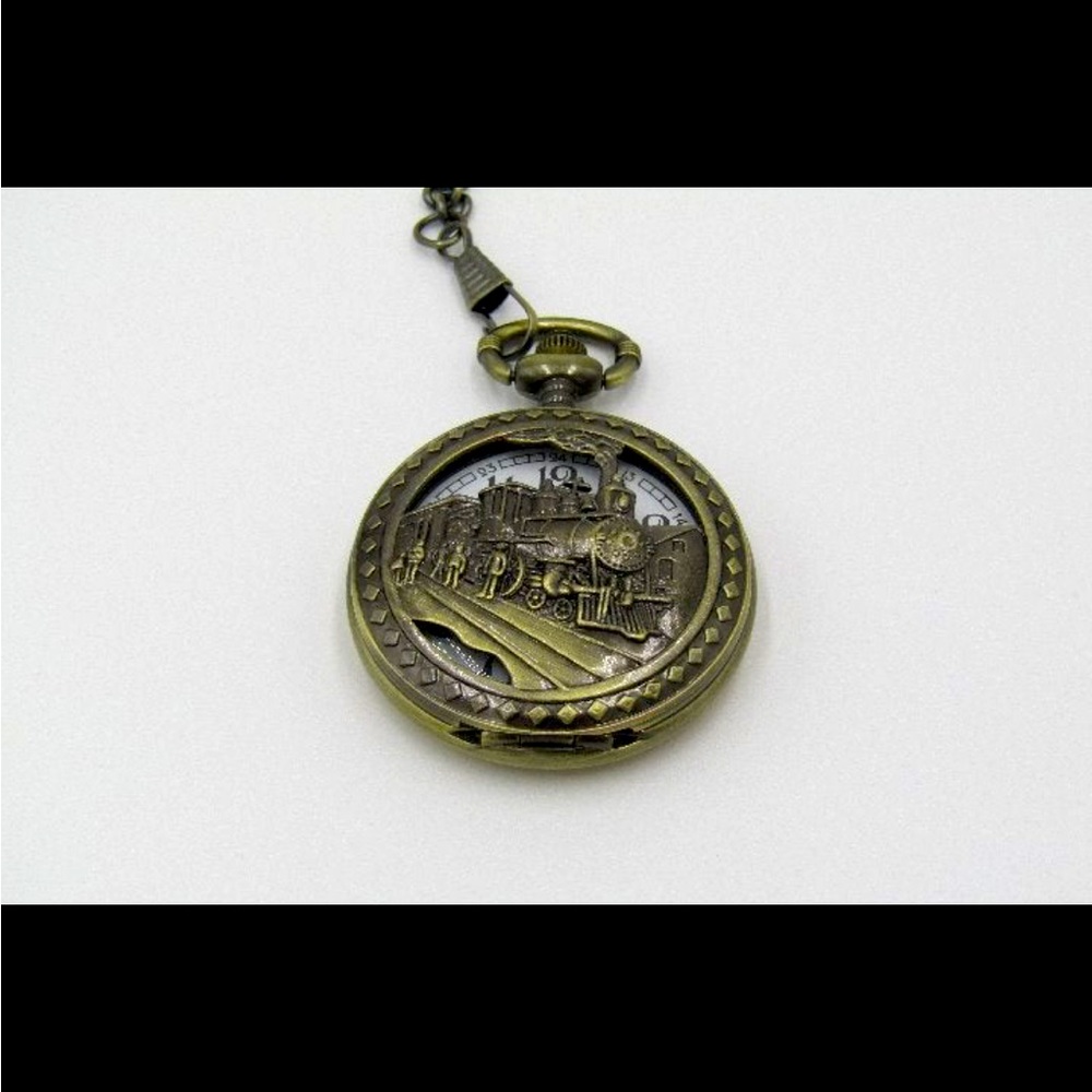 BRONZE STEAM PUNK POCKET WATCH NEW NICE